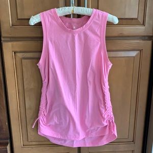 Apana Pink Ruched Yoga Tank Top